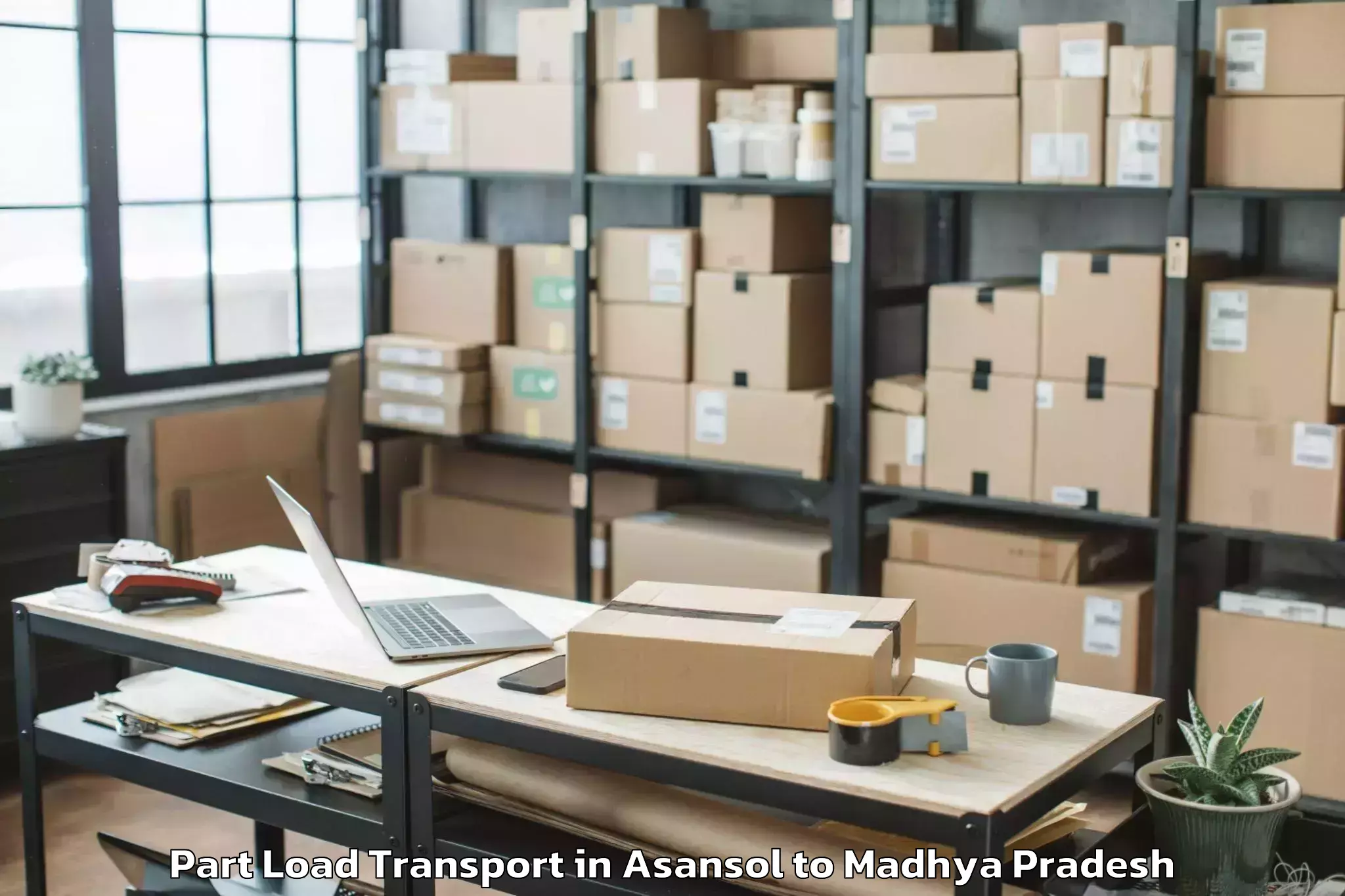 Top Asansol to Malwanchal University Indore Part Load Transport Available